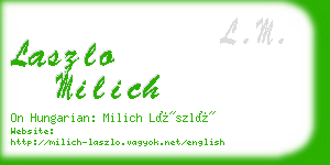 laszlo milich business card